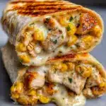 Cheesy Garlic Chicken Wraps Recipe