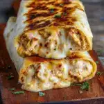 Cheesy Garlic Chicken Wraps Recipe