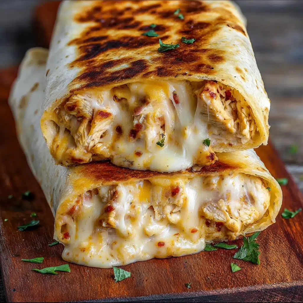 Cheesy Garlic Chicken Wraps Recipe