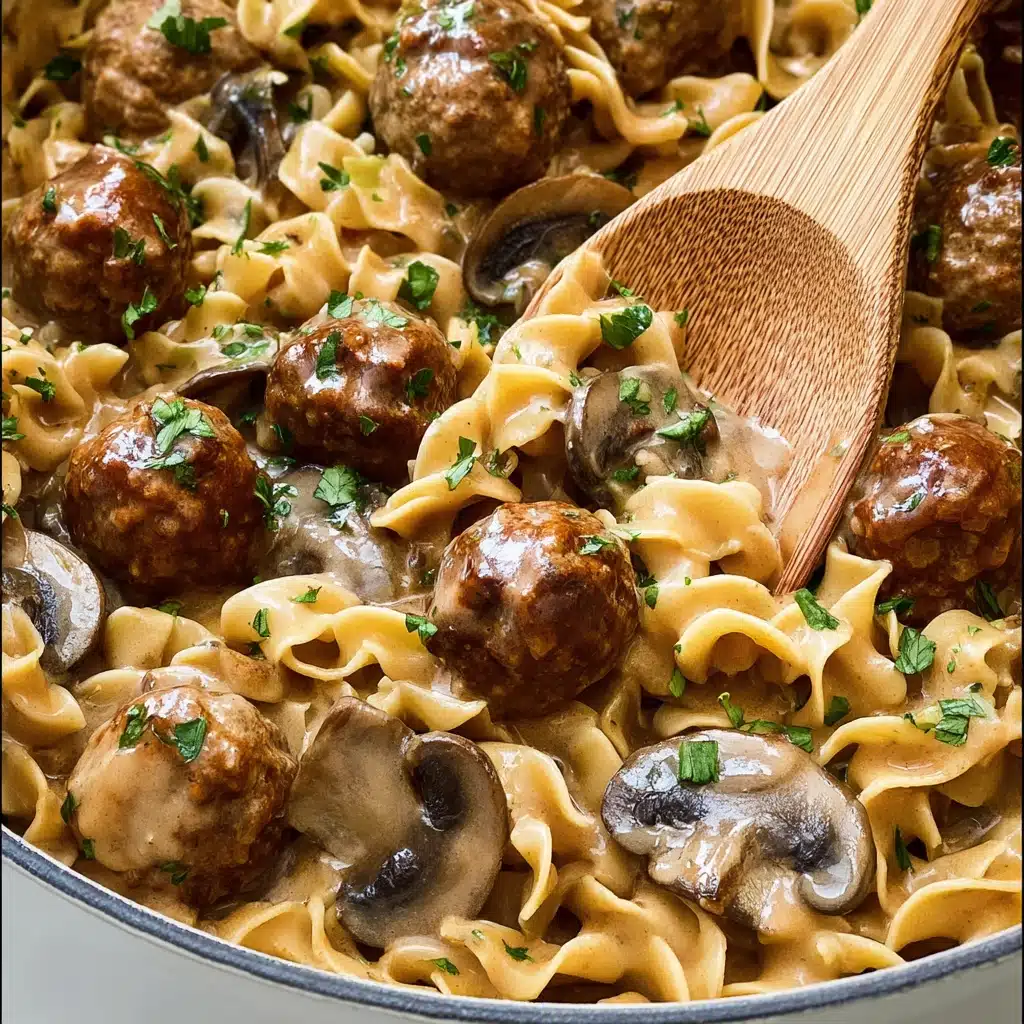 One Pot Meatball Stroganoff Recipe - Recipe Image