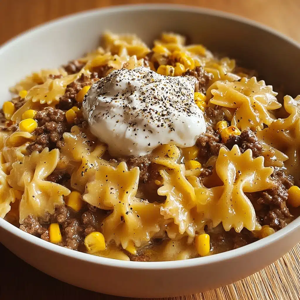 Creamy Ranch Beef and Sweet Corn Bowtie Casserole Recipe