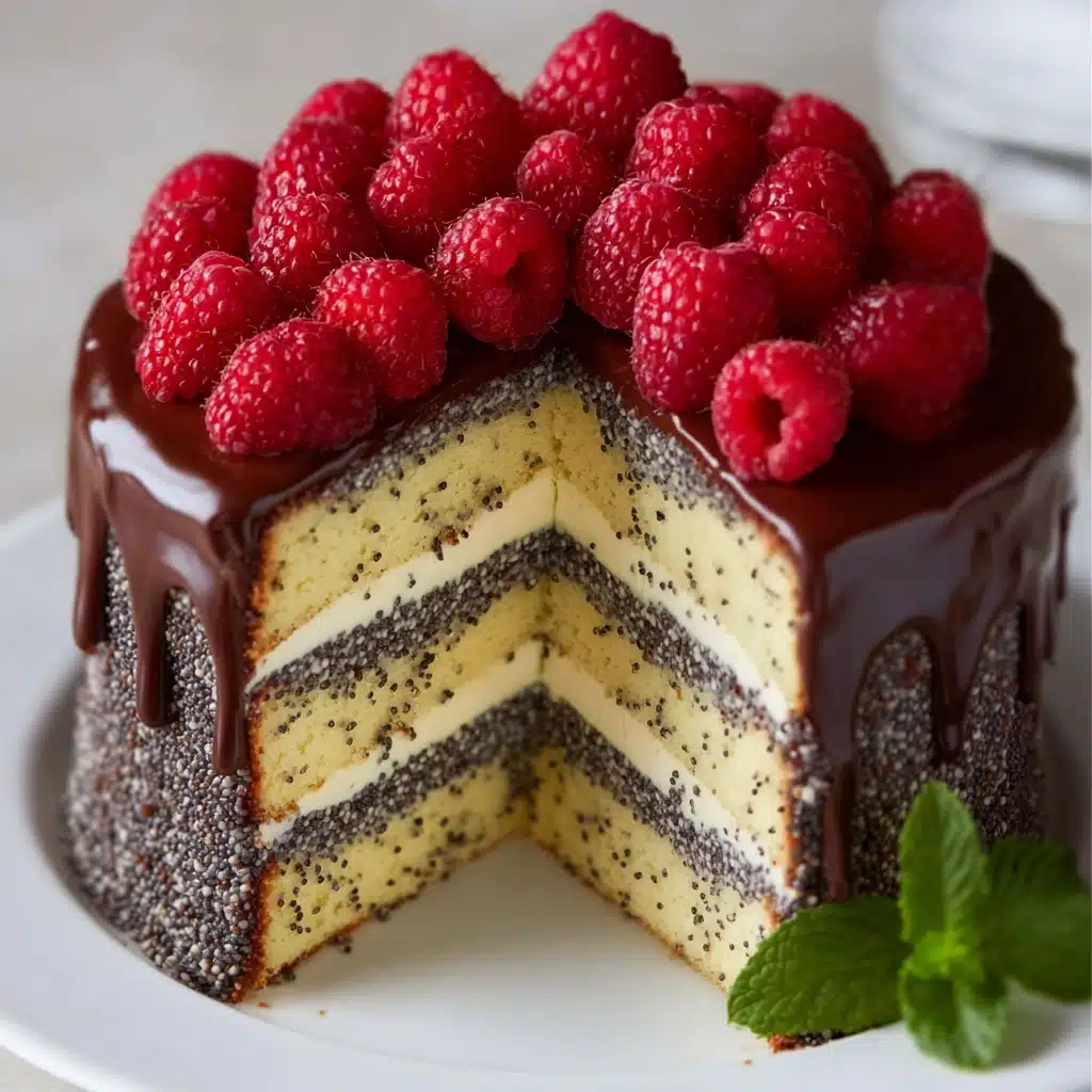Poppy Seed Sour Cream Cake with Custard Cream Recipe - Recipe Image
