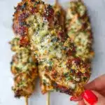 Garlic Parmesan Chicken Skewers Recipe