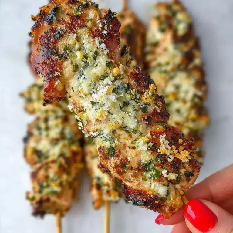 Garlic Parmesan Chicken Skewers Recipe