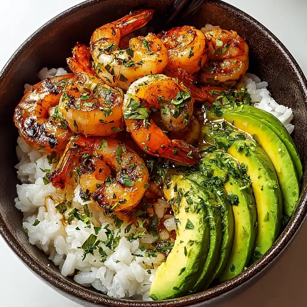 Spicy Shrimp and Avocado Rice Bowl Recipe - Recipe Image