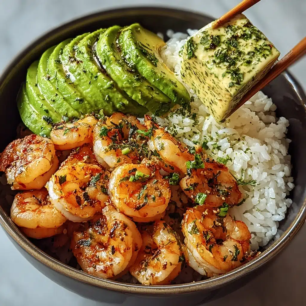 Spicy Shrimp and Avocado Rice Bowl Recipe - Recipe Image