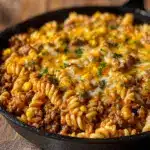 Loaded Cheddar Ranch Beef and Sweet Corn Rotini Bake Recipe