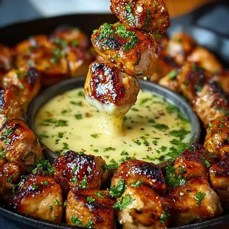 Grilled Chicken Bites with Creamy Garlic Sauce Recipe