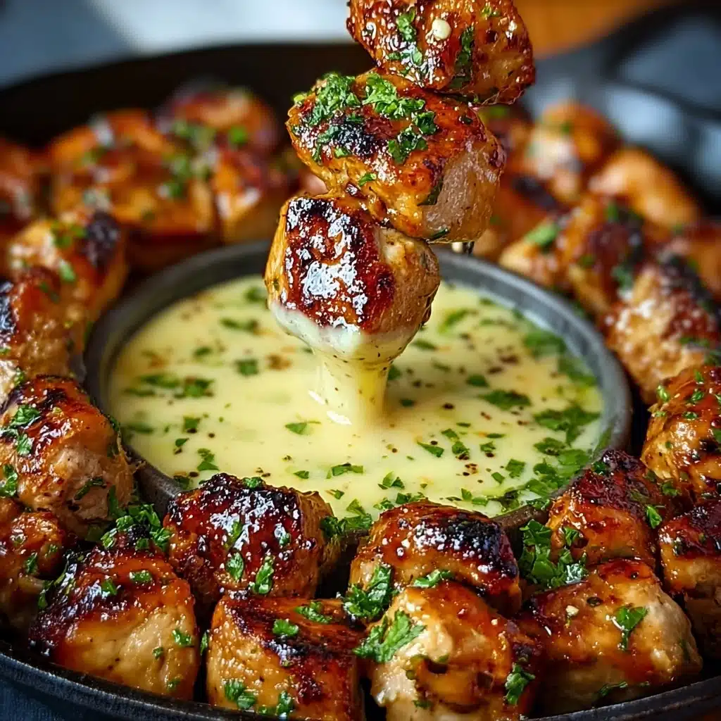 Grilled Chicken Bites with Creamy Garlic Sauce Recipe
