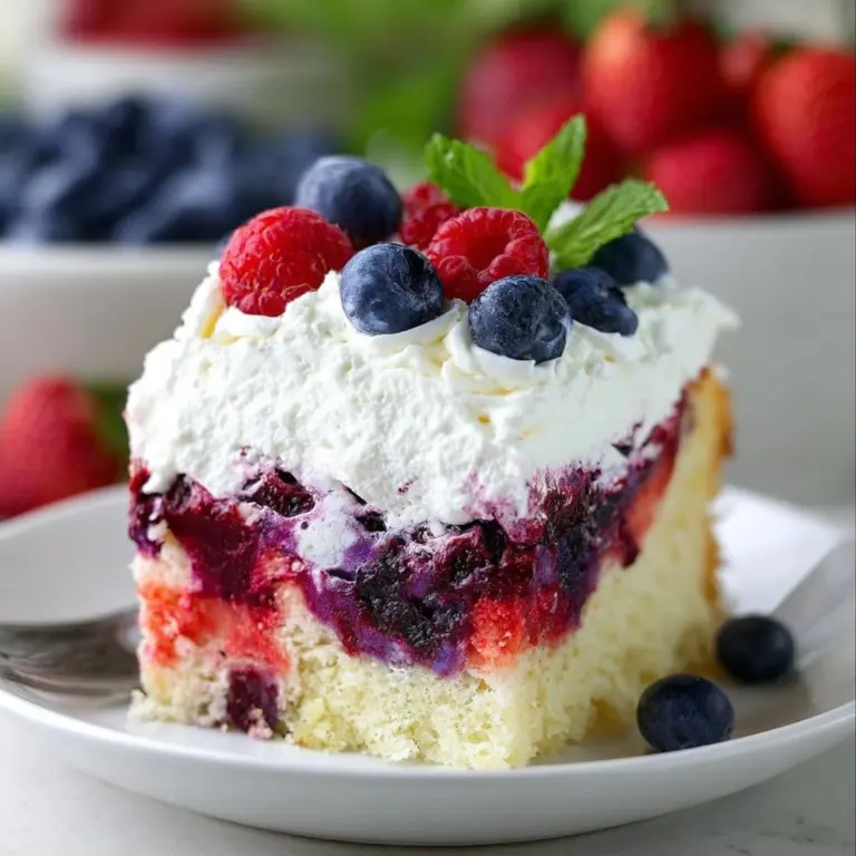 Summer Berry Poke Cake Recipe