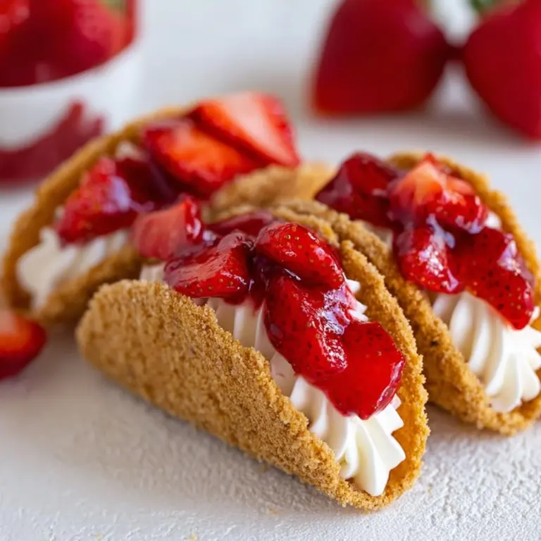 Strawberry Cheesecake Dessert Tacos Recipe