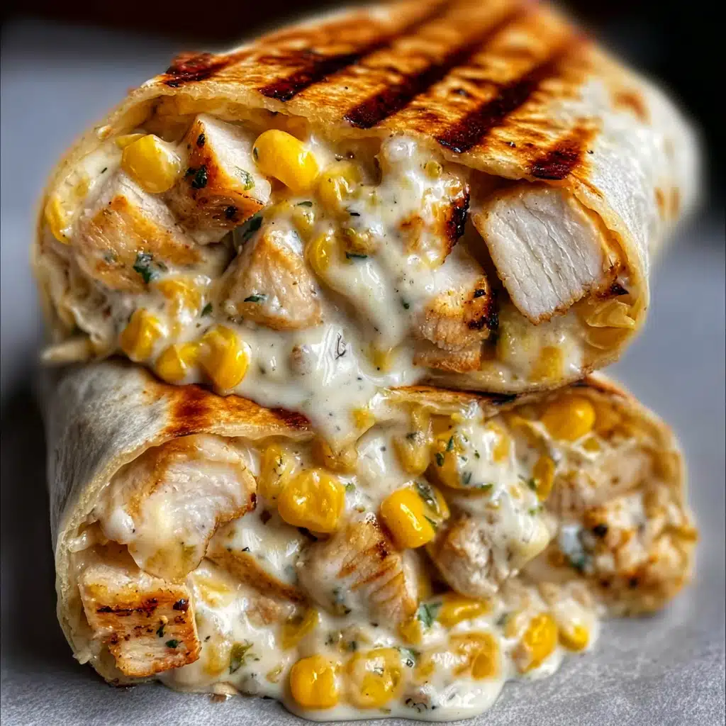 Cheesy Garlic Chicken Wraps Recipe - Recipe Image