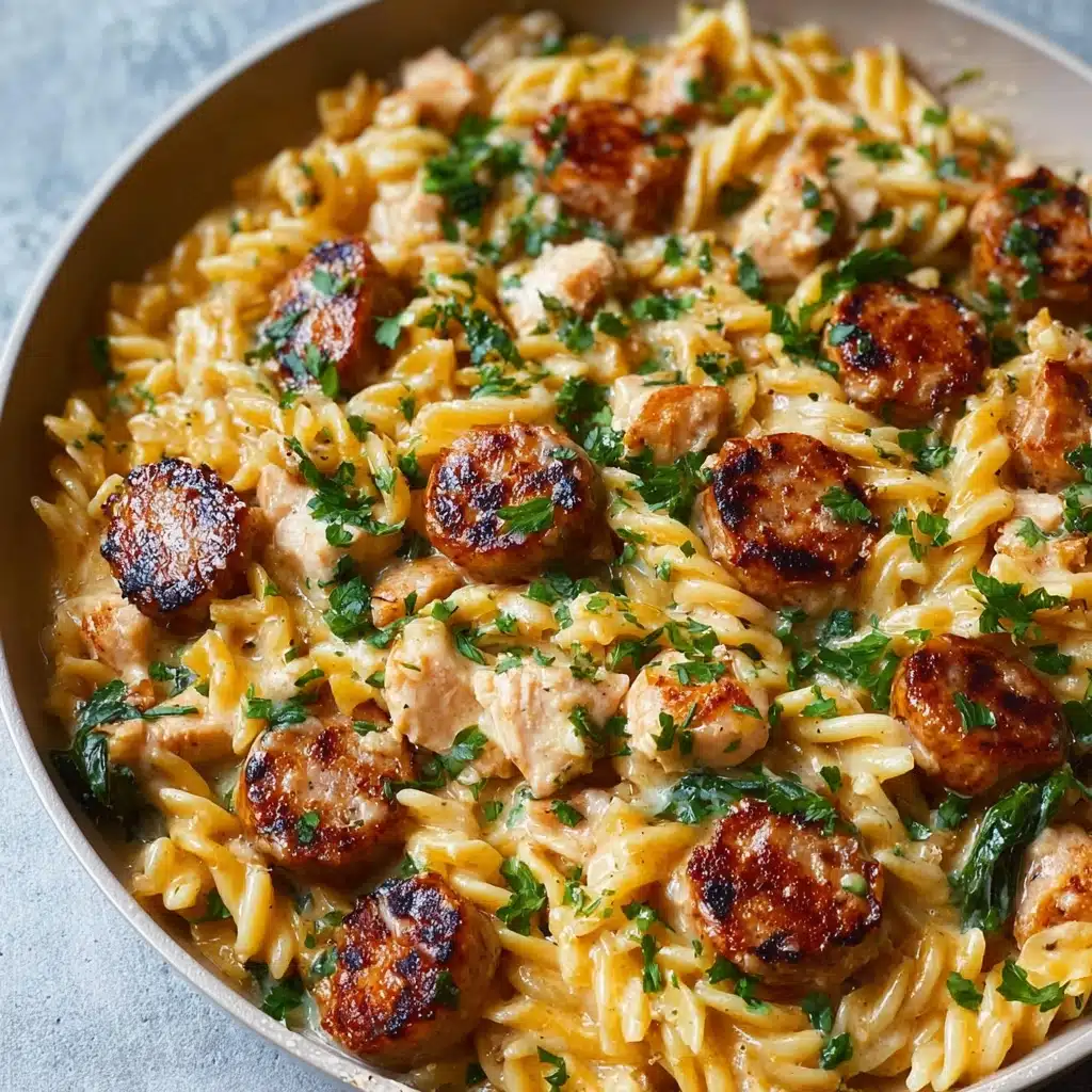 Creamy Chicken Sausage Orzo : A One-Pan Meal Recipe