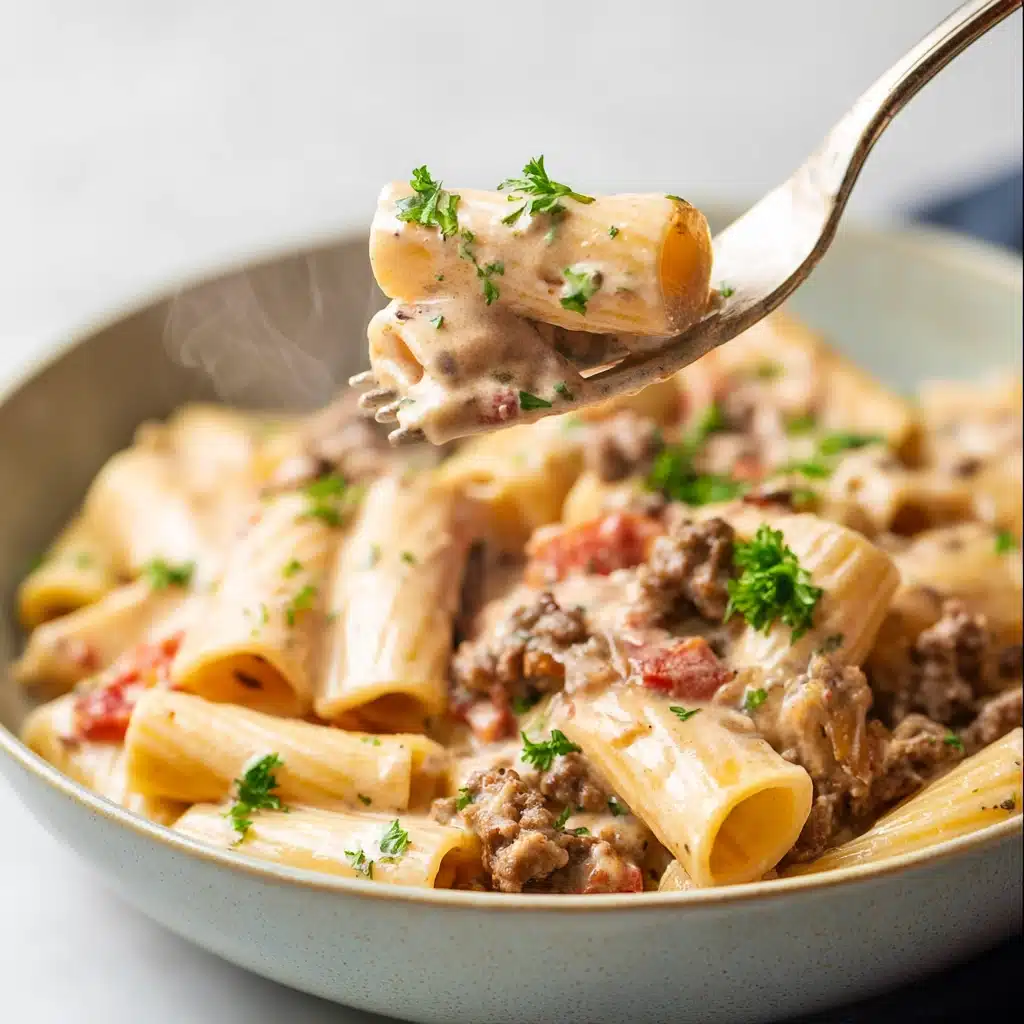 Creamy Rotel Pasta with Ground Beef Recipe - Recipe Image