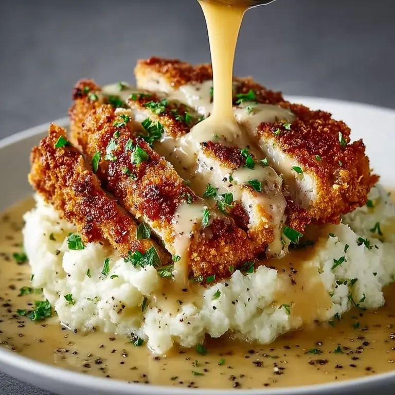 Crispy Parmesan Chicken with a Rich Garlic Sauce Recipe