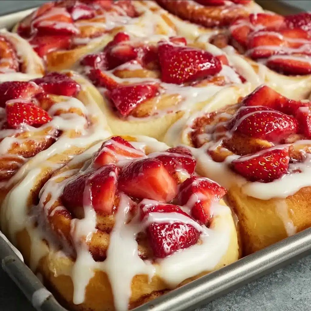 Strawberry Cheesecake Cinnabon Rolls Recipe - Recipe Image