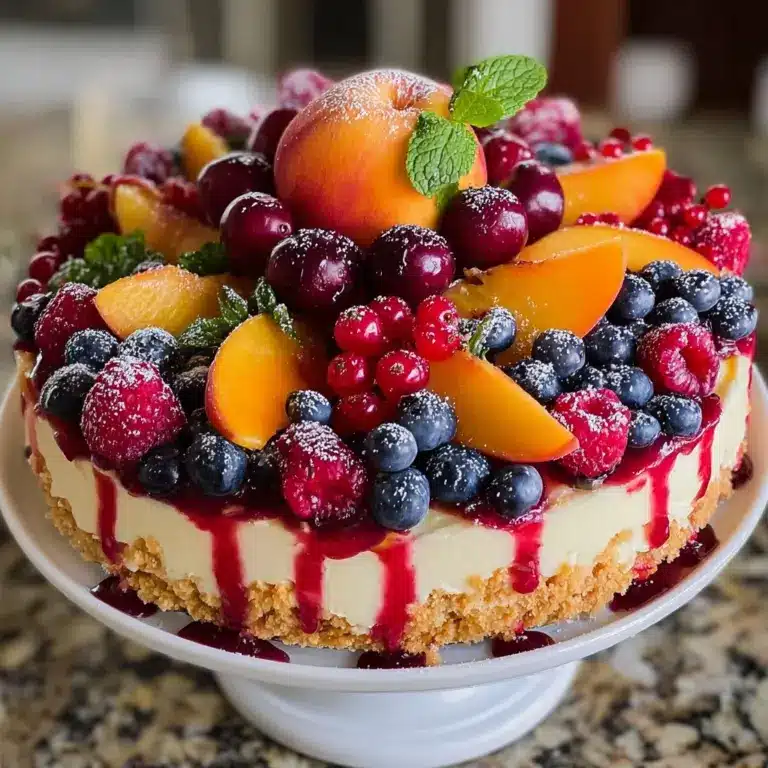 Summer Berry and Peach Cheesecake Recipe