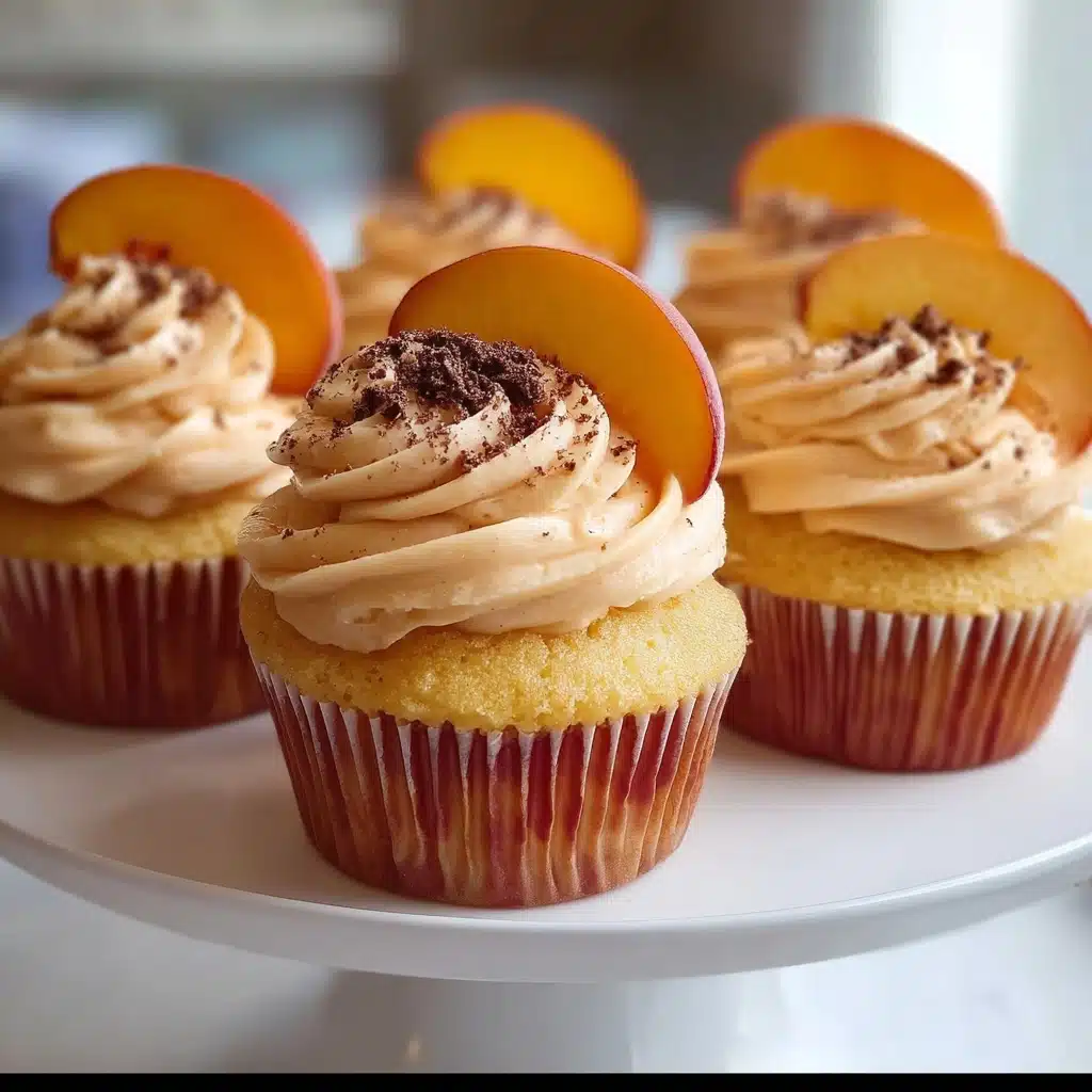 Honey Peach Cream Cheese Cupcakes Recipe - Recipe Image