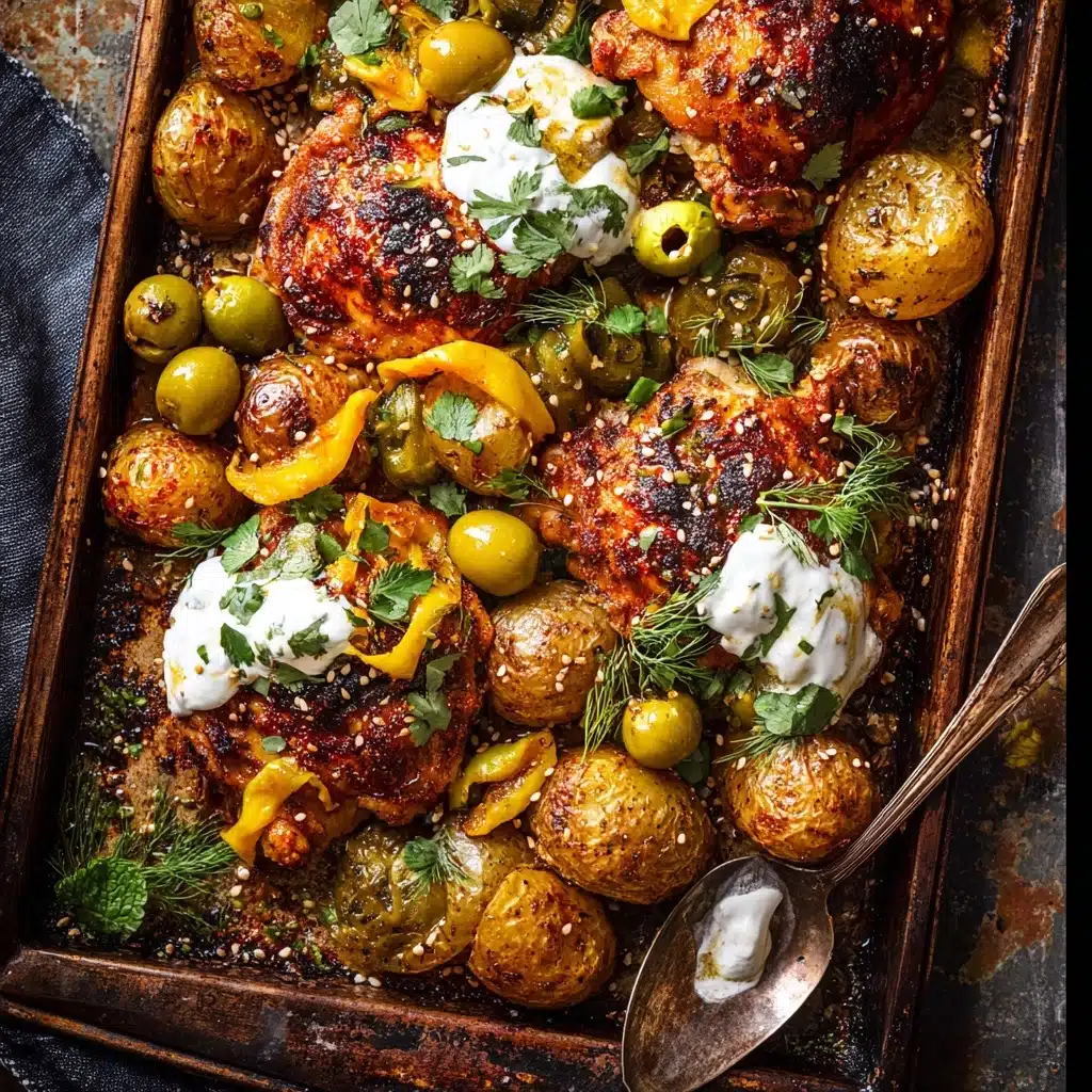 Sheet Pan Lemon Balsamic Chicken and Potatoes Recipe - Recipe Image