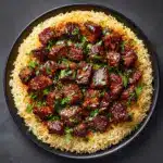 One-Skillet Creamy Honey BBQ Steak Rice Recipe