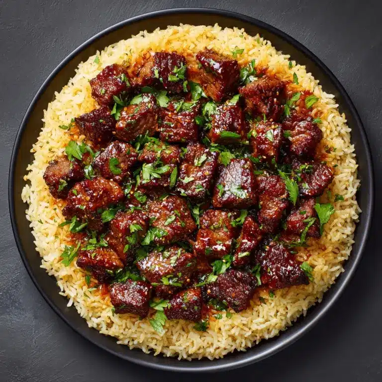 One-Skillet Creamy Honey BBQ Steak Rice Recipe