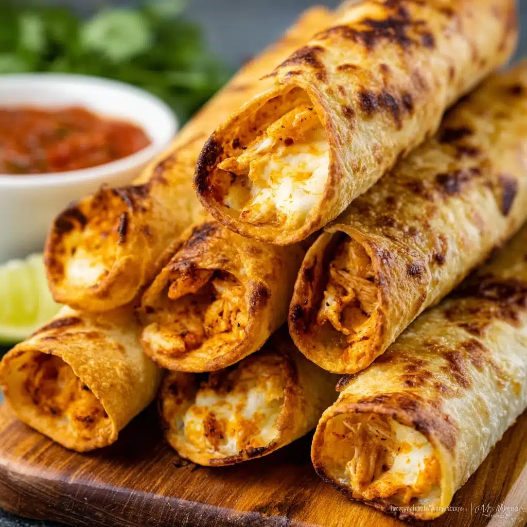 Baked Chicken Cheese Taquitos Recipe - Recipe Image