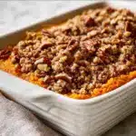 Spray an 8×8 inch baking dish (or a 9-inch pie pan or 1 Recipe