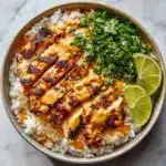 Sweet Chili Chicken Bowl with Coconut Lime Drizzle Recipe