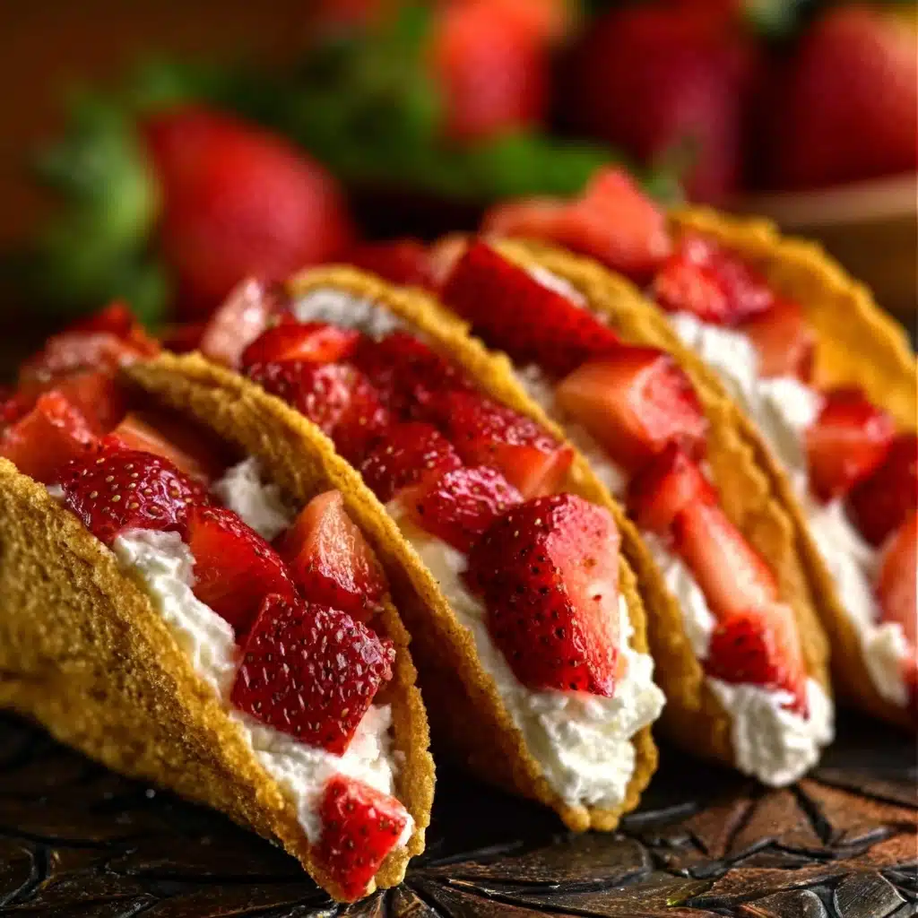 Strawberry Cheesecake Dessert Tacos Recipe - Recipe Image