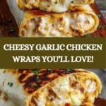 Cheesy Garlic Chicken Wraps Recipe