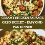 Creamy Chicken Sausage Orzo : A One-Pan MealIngredients Recipe