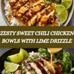Sweet Chili Chicken Bowl with Coconut Lime Drizzle Recipe