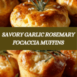 Golden Crust Garlic Rosemary Focaccia Muffins Recipe
