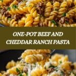 One-Pot Beef and Cheddar Ranch Pasta Recipe