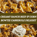 Creamy Ranch Beef and Sweet Corn Bowtie Casserole Recipe