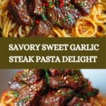 Sweet and Spicy Garlic Steak Pasta Recipe