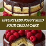 Poppy Seed Sour Cream Cake with Custard Cream Recipe