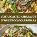 Roasted Asparagus and Mushroom Carbonara Recipe