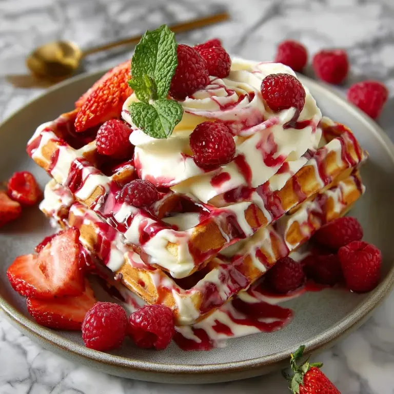 Red Velvet Marble Waffles Recipe