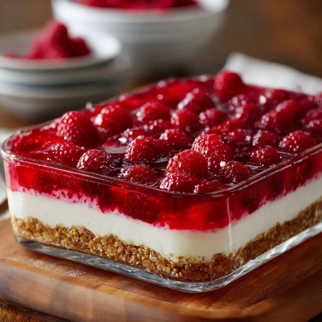 Raspberry Pretzel Salad Recipe - Recipe Image