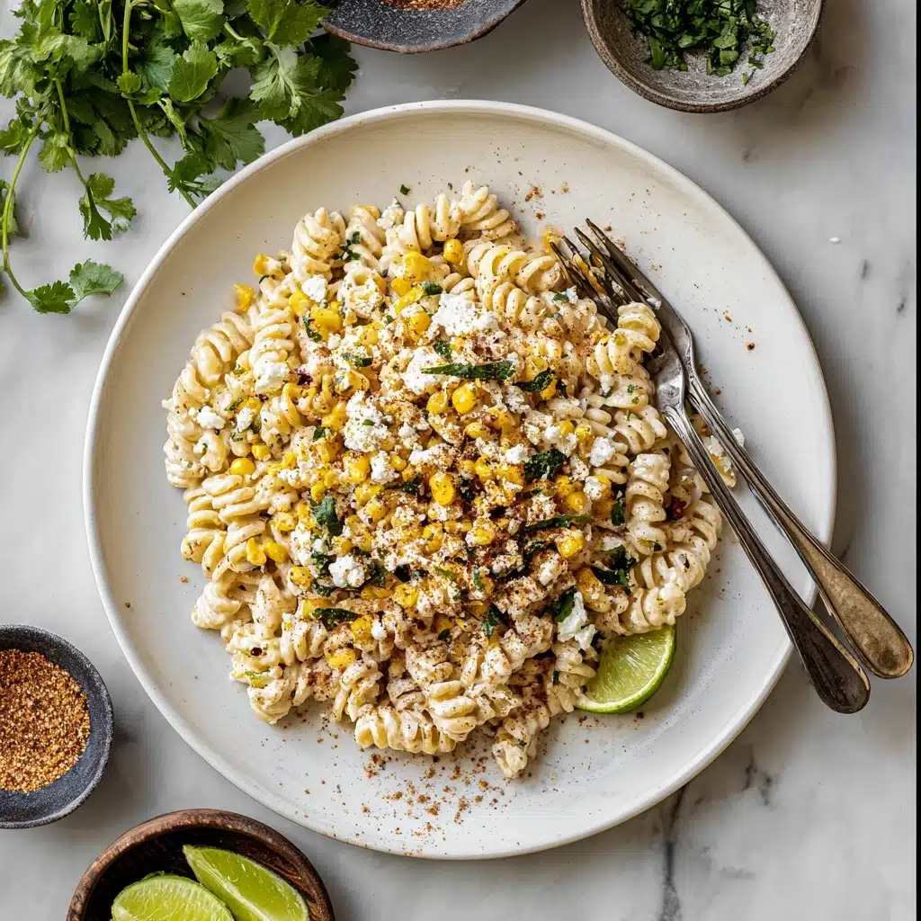Creamy Street Corn Pasta Salad Recipe - Recipe Image
