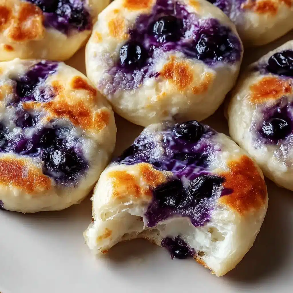 Fluffy Cottage Cheese Blueberry Cloud Bread Recipe - Recipe Image