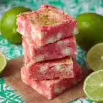 Strawberry Lime White Chocolate Gooey Bars Recipe