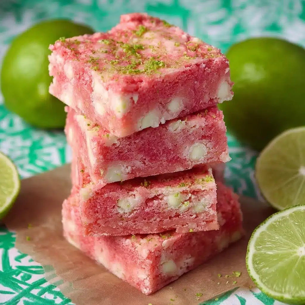 Strawberry Lime White Chocolate Gooey Bars Recipe - Recipe Image
