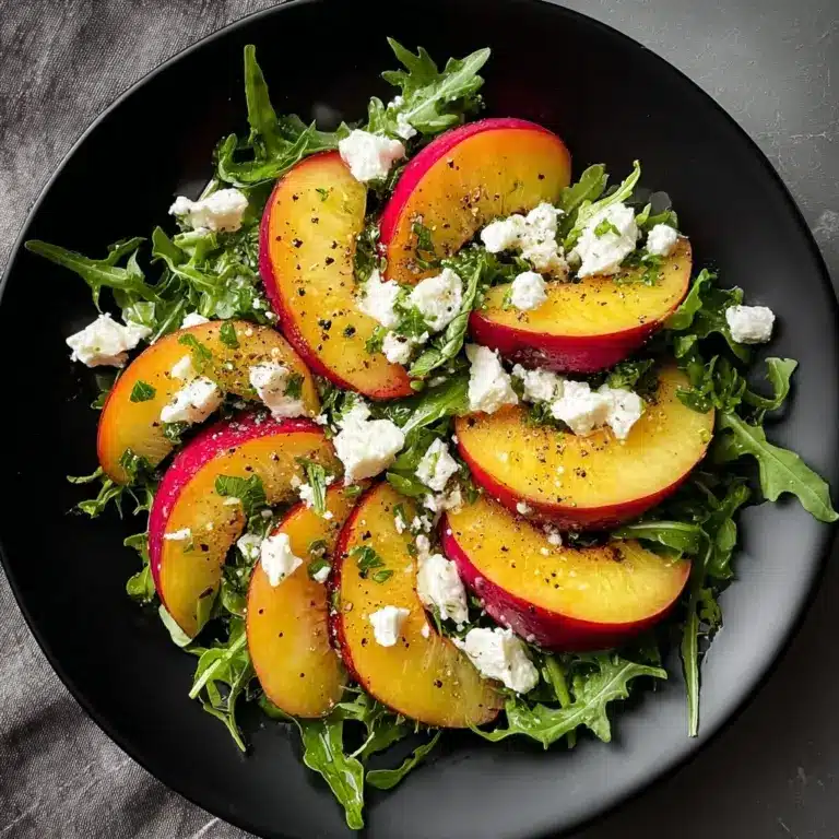 Simple Peach Feta Salad Recipe