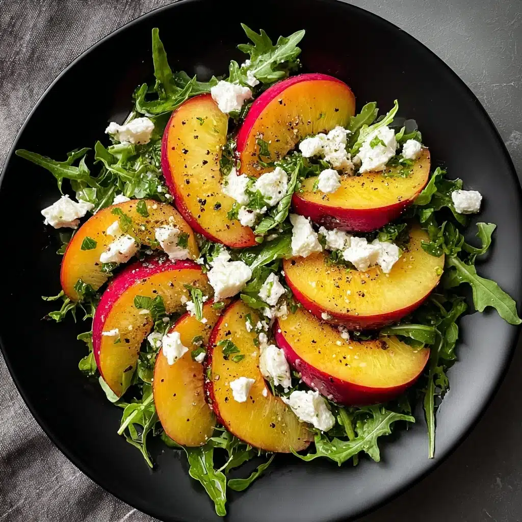Simple Peach Feta Salad Recipe