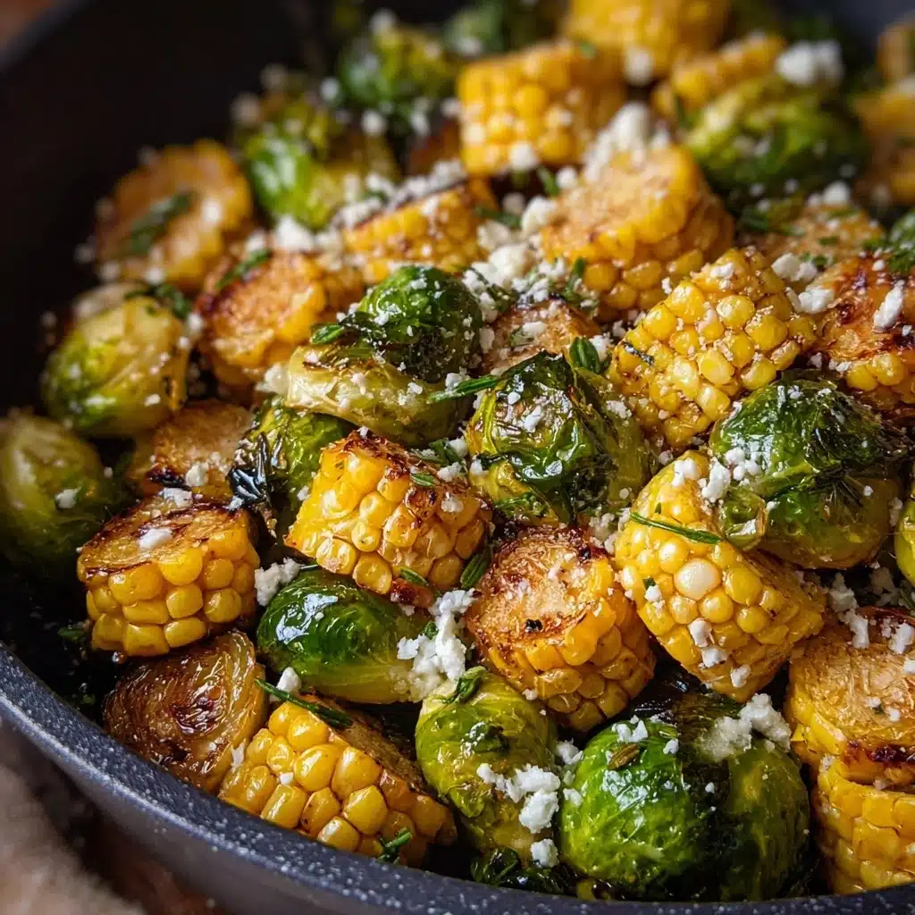 Top with Crema: Once the Brussels sprouts are roasted, drizzle the crema generously over the sprouts Recipe - Recipe Image