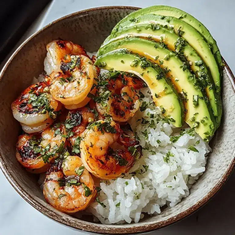 Spicy Shrimp and Avocado Rice Bowl Recipe