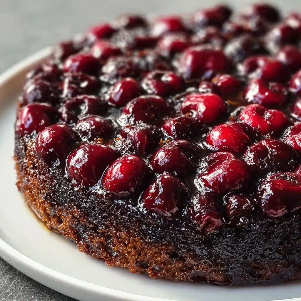 Chocolate Cherry Upside Down Cake Recipe - Recipe Image