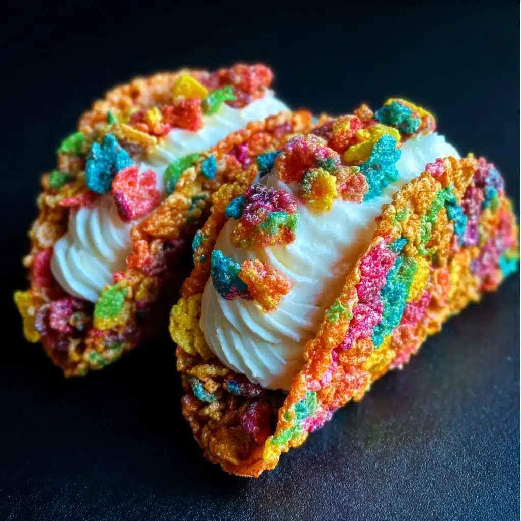 Fruity Pebbles Cheesecake Tacos Recipe - Recipe Image